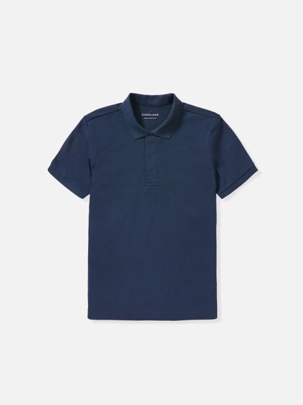 Men’s Solid Polo Neck 100% Cotton Blue